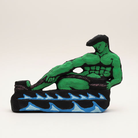 A rendition of 'The Monitor' memorial as wall art.