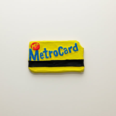 Yellow MetroCard wall art