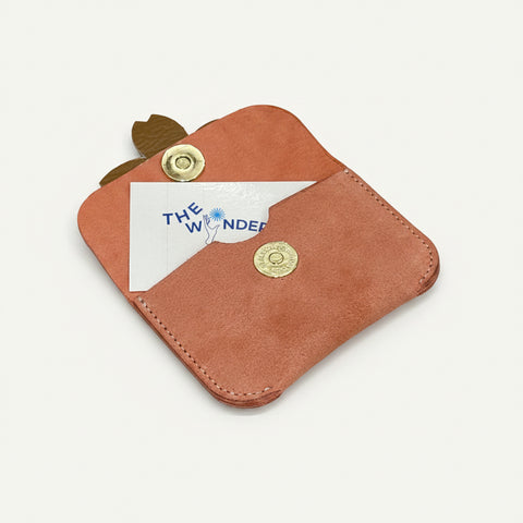 Floral Suede & Leather Card Pouch