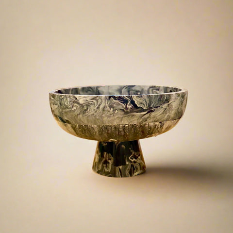 Resin Footed Bowl, Black