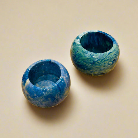 Resin Globe Catch-All, Blue