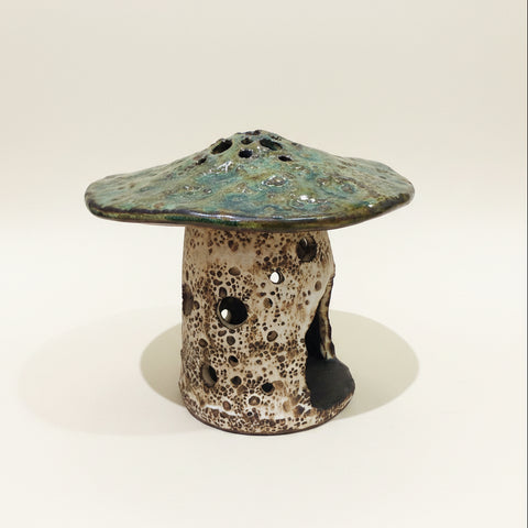 Ceramic Mushroom Luminary, Olive