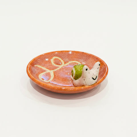 Snail Trail Ring Dish, Orange