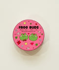 Pink washi tape roll labeled 'Frog Buds' with cartoon frogs