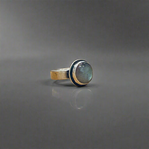 Round Labradorite Statement Ring