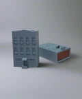 Blue 3D-printed match holder