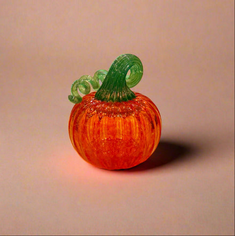 Glass pumpkin decoration