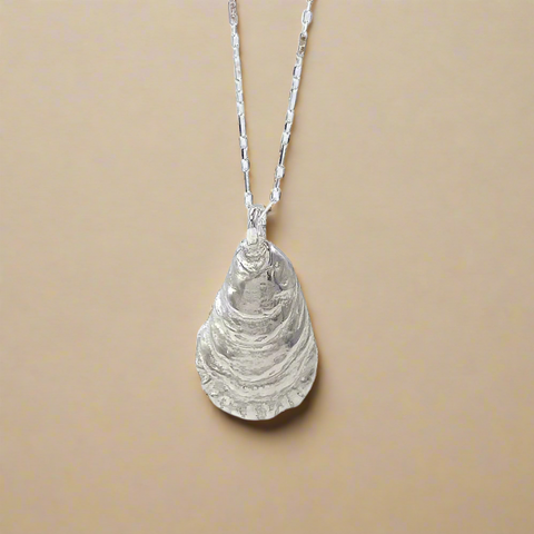 Silver Oyster Necklace