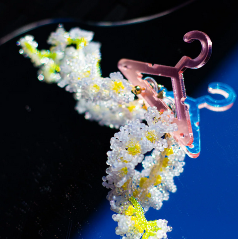 Forget-Me-Not Beaded Earrings