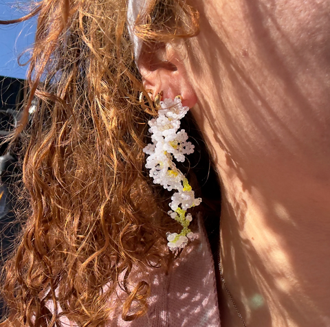 Forget-Me-Not Beaded Earrings