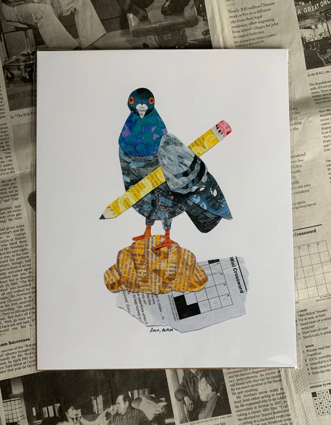 Crossword Pigeon Print