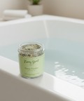Jar of herbs labeled 'Faery Good' on a white background