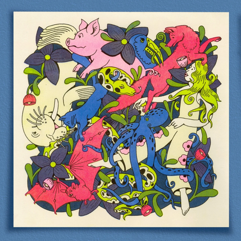 Wild World Riso Print