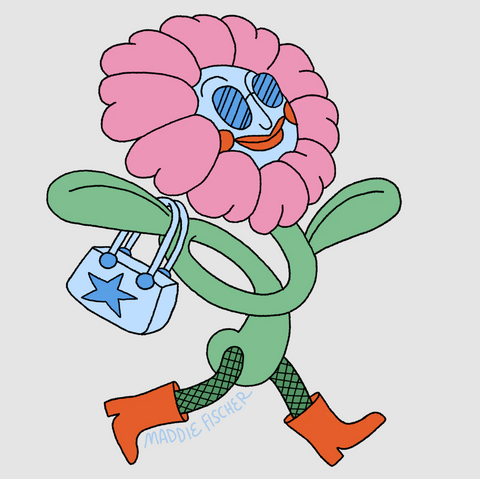 Fashion Flower Sticker