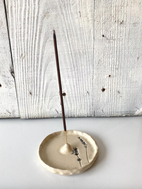 Floral Imprint Incense Holder