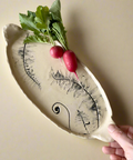 Ceramic platter on a white background