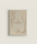 Beige journal titled 'The Daily Empowerment Journal' with decorative elements on a light gray background