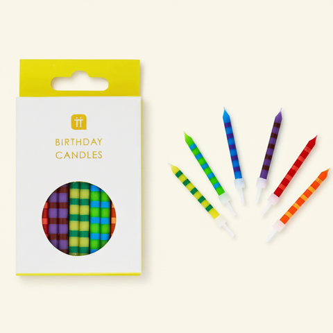 Striped Celebration Candle Pack
