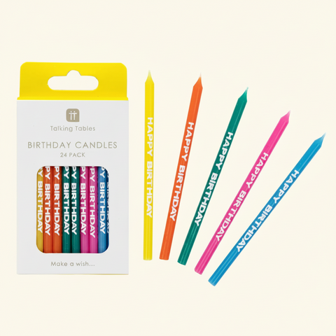 Rainbow Happy Birthday Candle Pack