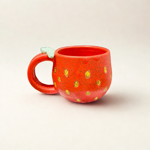 Strawberry Mug, Red handle