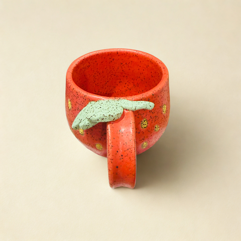 Strawberry Mug, Red handle