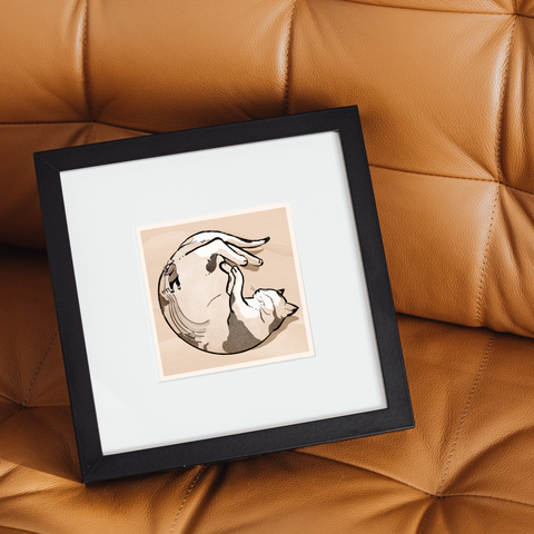 Cat Zen Garden Print