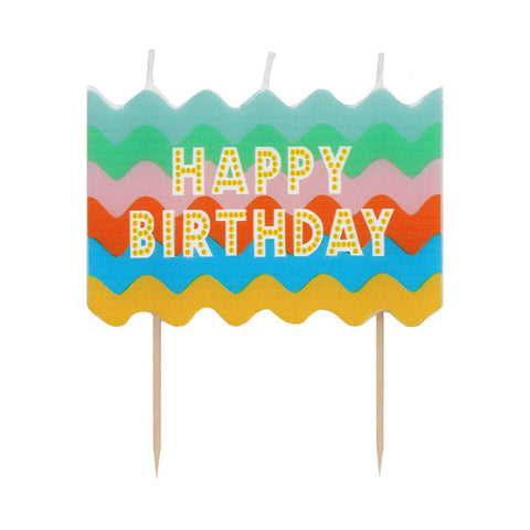 Wavy Birthday Candle Cake Topper