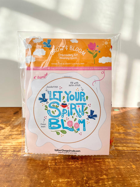 "Let Your Spirit Bloom" Eco-Embroidery Kit