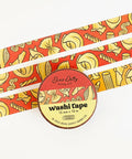 Washi tape with pasta design and Boss Dotty Paper Co branding