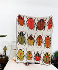 Beetle Party Knit Throw Blanket - The WonderMart