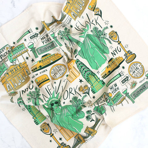 NYC Greatest Hits Tea Towel