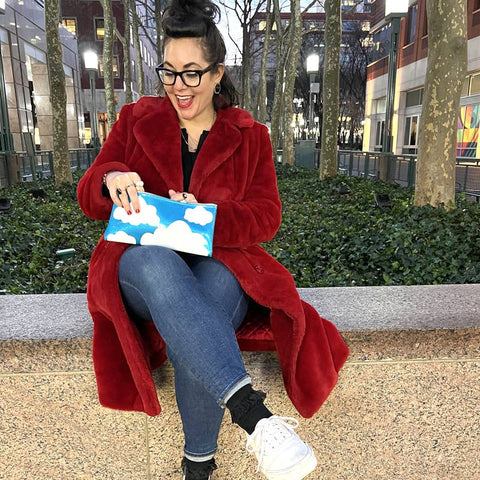 Dreamy Sky Glitter Cloud Clutch