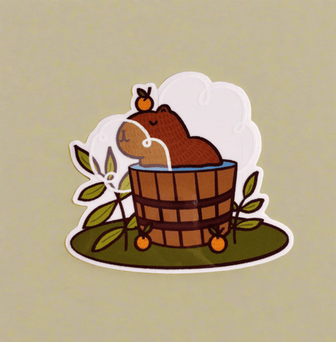 Capybara Bath Sticker - The WonderMart