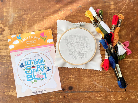 "Let Your Spirit Bloom" Eco-Embroidery Kit