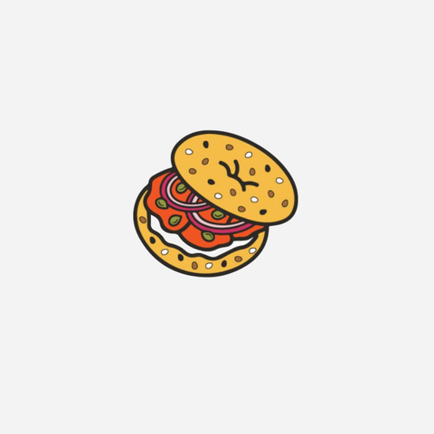 Lox Bagel Enamel Pin