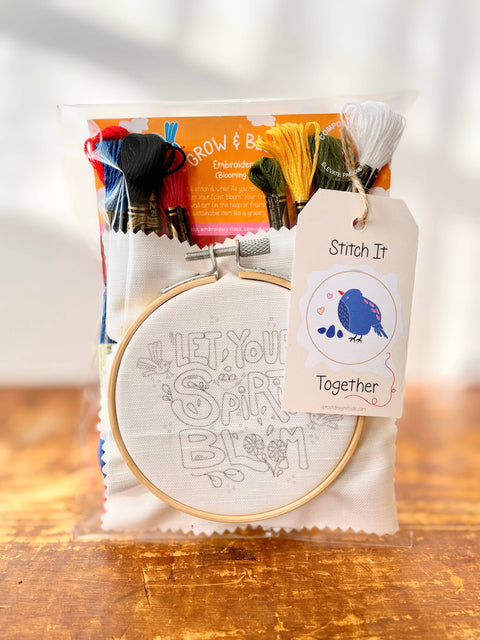 "Let Your Spirit Bloom" Eco-Embroidery Kit