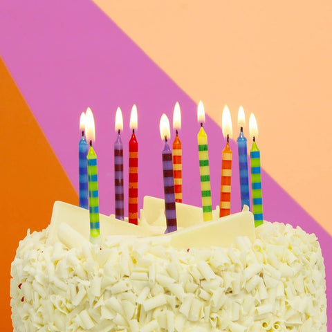 Striped Celebration Candle Pack