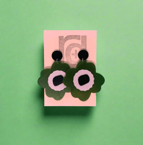 Flower To The People 3D Printed Earrings - The WonderMart