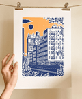 Forward Linocut Print - The WonderMart
