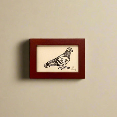 Framed Mini Block Print, Pigeon - The WonderMart