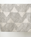 Hand Printed Napkin, Charcoal Zig Zag - The WonderMart