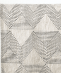 Hand Printed Napkin, Charcoal Zig Zag - The WonderMart