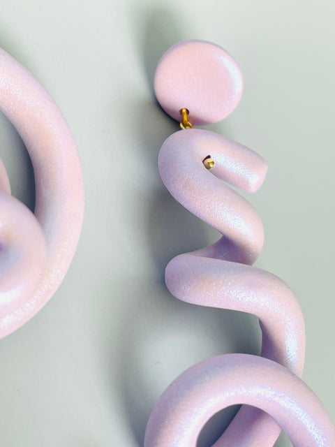 Lavender Squiggle Earrings