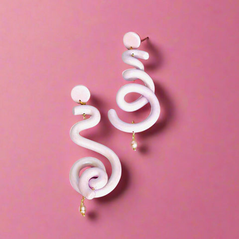 Lavender Squiggle Earrings