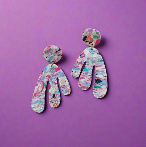 Multicolor Organic Blob Earrings - The WonderMart