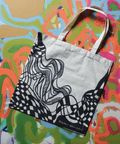 Organic Cotton Illustrated Tote Bag - The WonderMart