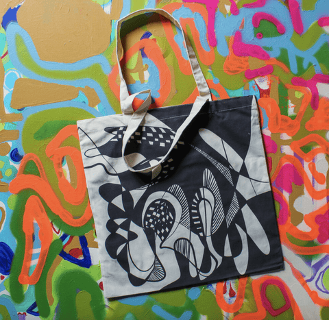 Organic Cotton Illustrated Tote Bag - The WonderMart