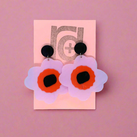 Flower To The People 3D Printed Earrings