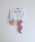 Pink Squiggle Hoops - The WonderMart