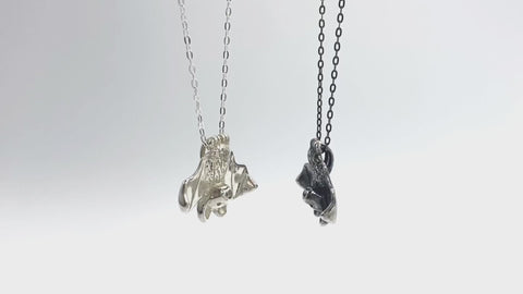 Silver Bat Necklace